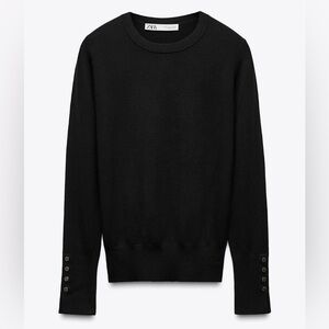 Zara basic plain knit jumper size M